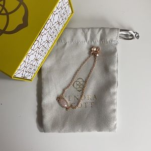 kendra scott elaina rose gold adjustable bracelet